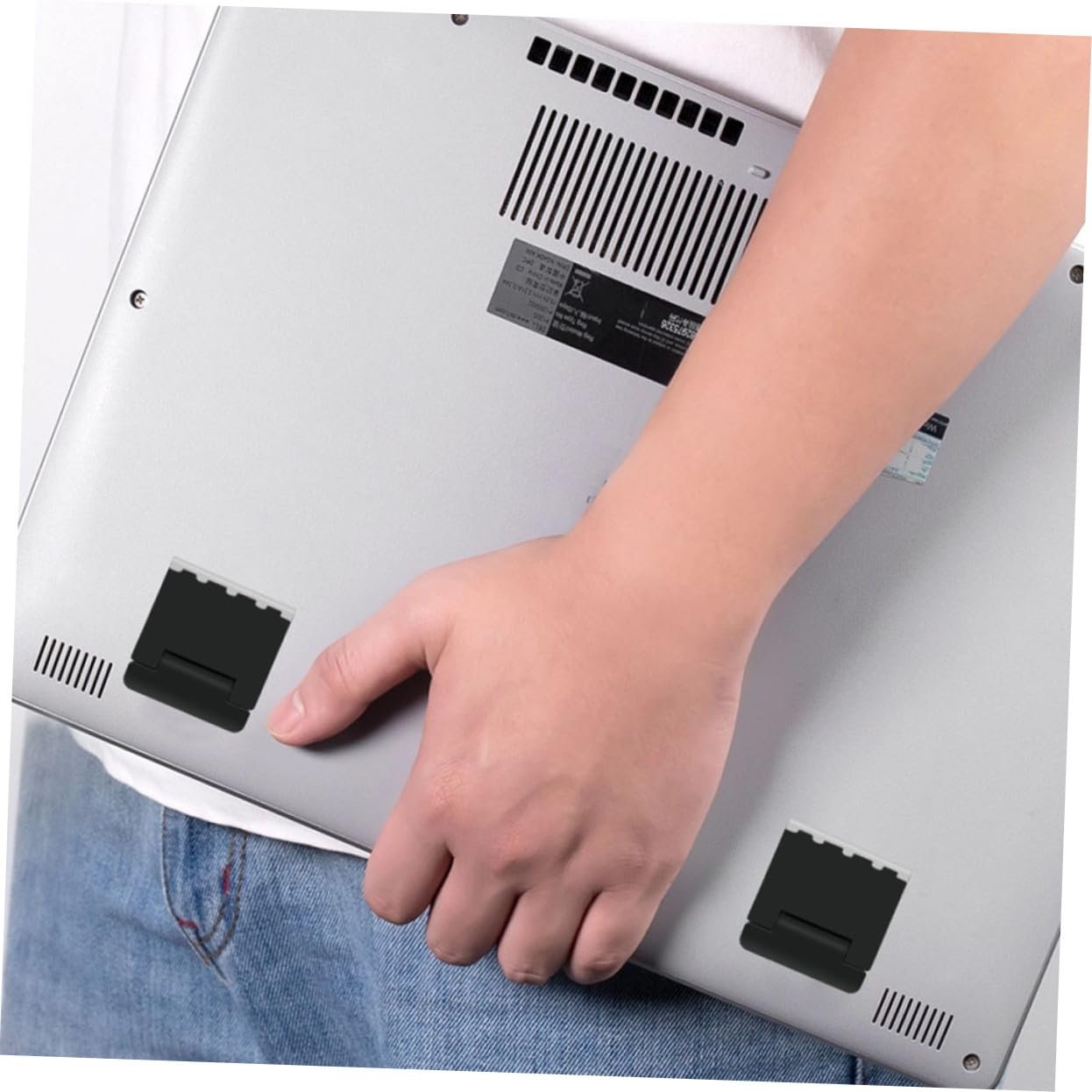 Подставка для ноутбука Портативная Пачка из 2 Материал устойчив к царапинам Эргономичная подставка для ноутбука для стола и кровати Стабильная охлаждающая подставка и нескользящая для ноутбуков, фото №4