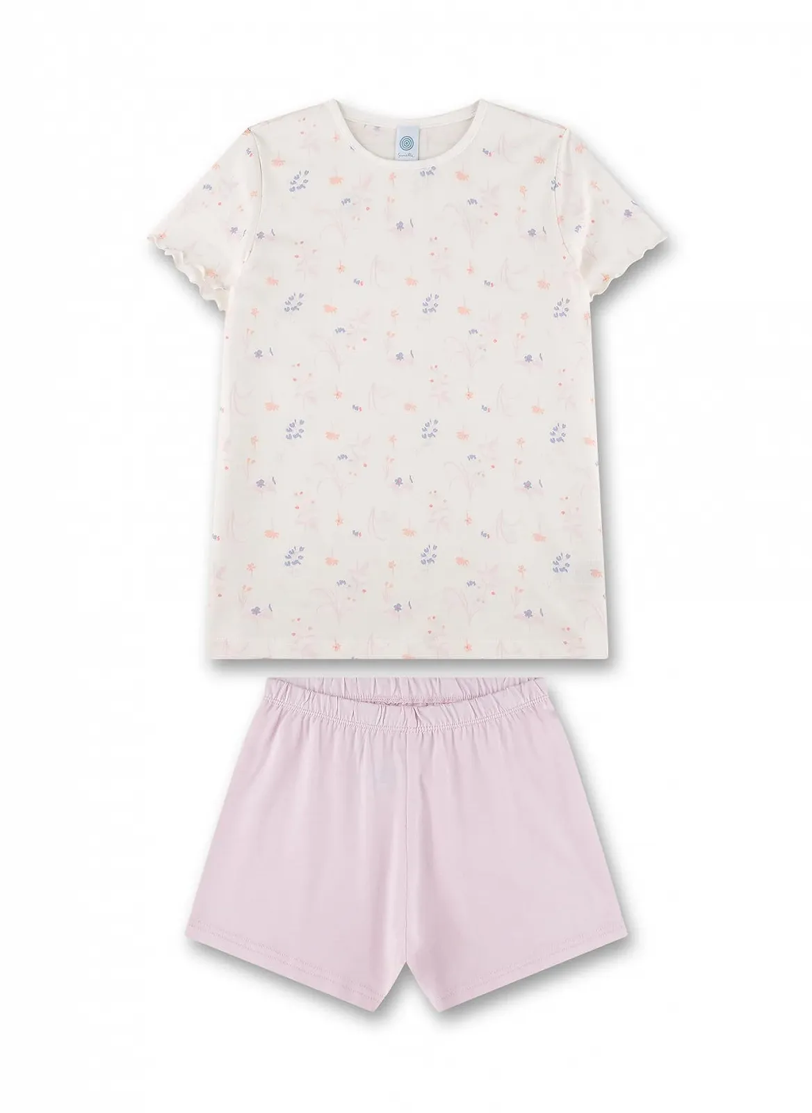 Пижама Sanetta для девочек короткая Off-White, фото №1 Пижама Sanetta для девочек короткая Off-White, фото №1