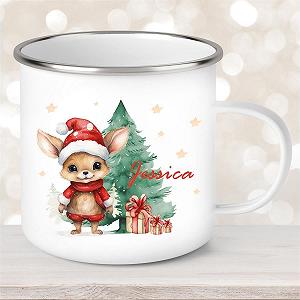 Емальована/Керамічна дитяча кружка Choice of Name Різдвяний олень Емаль synthetic.ua - Фото 1