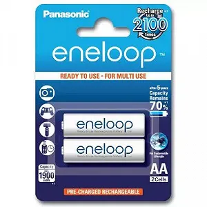 Аккумулятор PANASONIC Eneloop AA 1900mAh NI-MH * 2 (BK-3MCCE/2BE) - Фото 1
