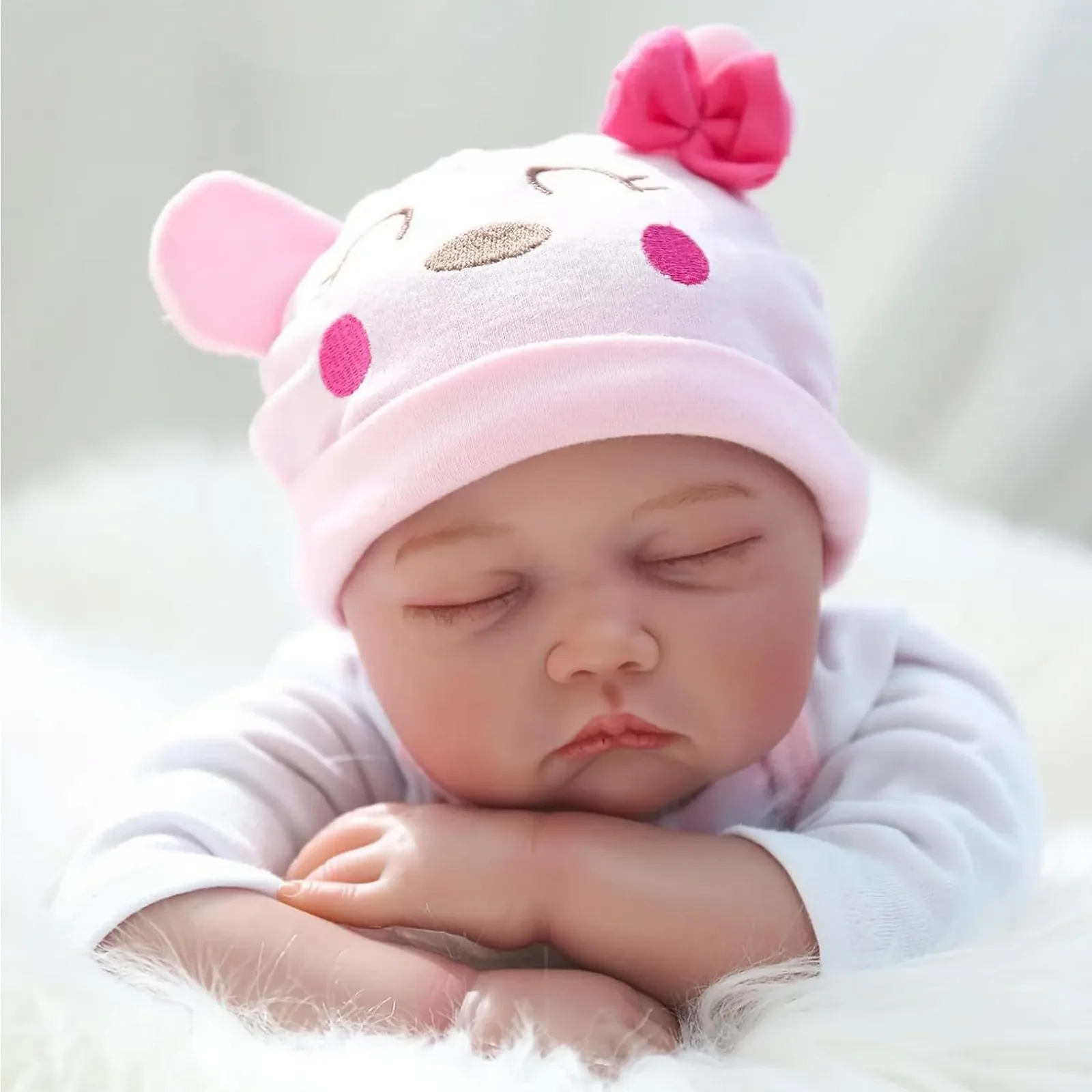 Кукла ZIYIUI Reborn Baby 22-дюймовая 55 см Реалистичная Мягкий Силикон Винил Спящая, фото №4 Кукла ZIYIUI Reborn Baby 22-дюймовая 55 см Реалистичная Мягкий Силикон Винил Спящая, фото №4