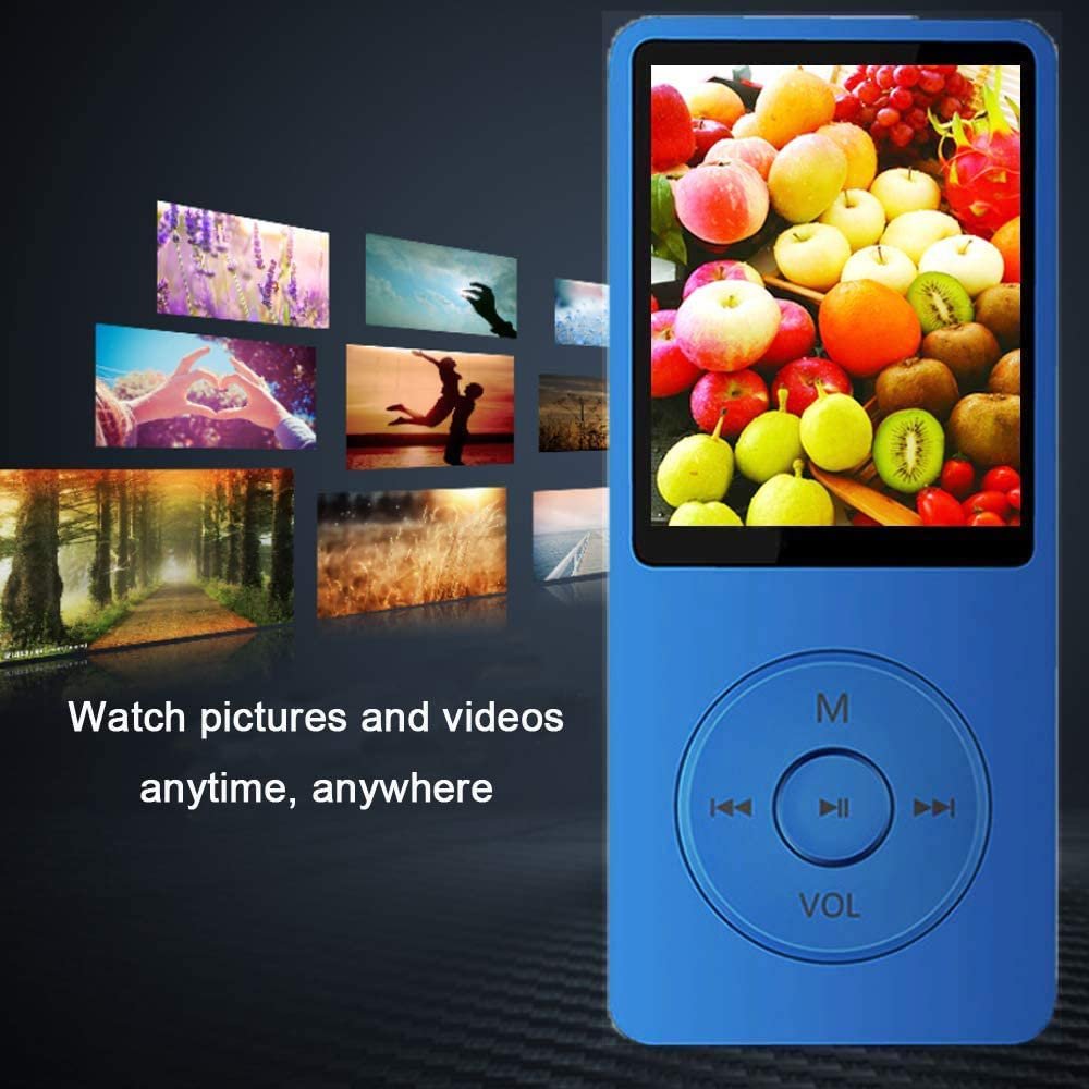 MP3 плеер, с16GB Micro SD картой, Ultra Slim Музыкальный плеер со встроенным динамиком, Просмотрщик фотографий, Воспроизведение видео, FM-радио, Диктофон, Устройство для чтения электронных книг Deep Blue, фото №2