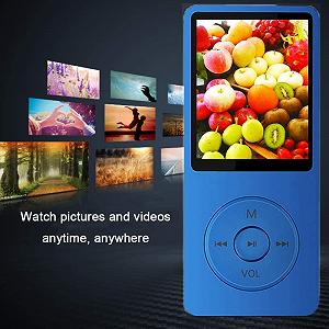 MP3 плеер, с16GB Micro SD картой, Ultra Slim Музыкальный плеер со встроенным динамиком, Просмотрщик фотографий, Воспроизведение видео, FM-радио, Диктофон, Устройство для чтения электронных книг Deep Blue synthetic.ua - Фото 1