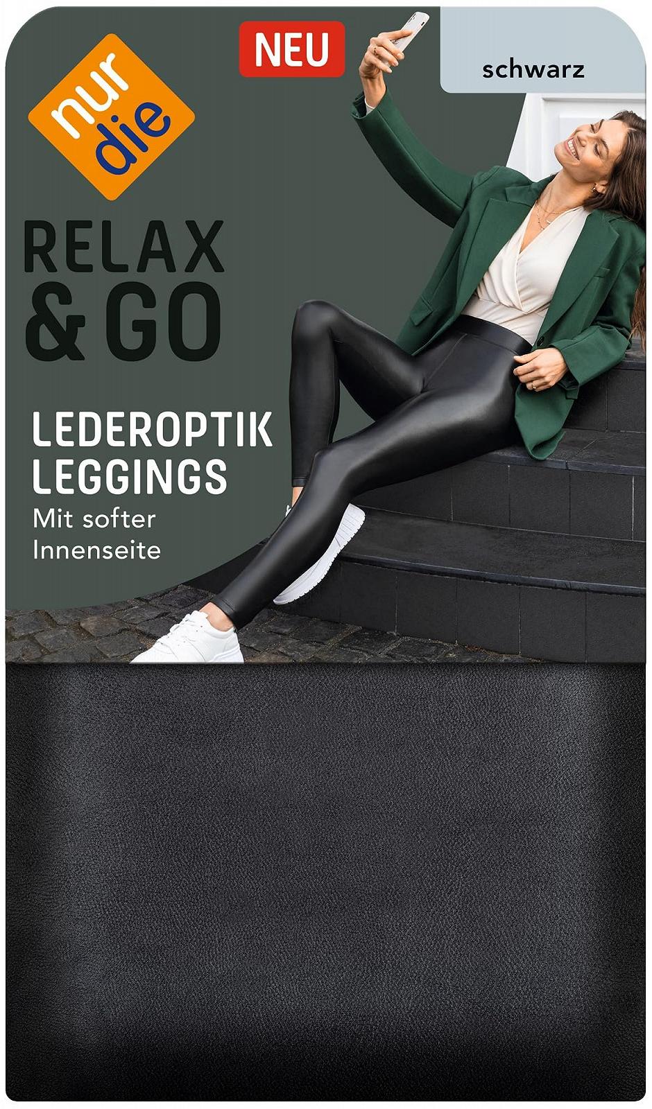 Леггинсы Nur Die Relax & Go Имитация кожи с высокой посадкой, фото №6