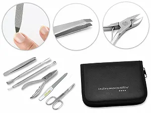 Набір для манікюру та педикюру Instrument Enrw 7 предметів + сапфірова пилка для нігтів Solingen synthetic.ua - Фото 1