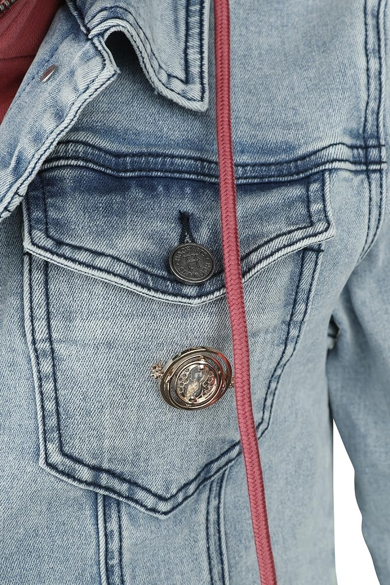 Джинсовая куртка Harry Potter Hermine женская, вываренный деним, фото №5 Джинсовая куртка Harry Potter Hermine женская, вываренный деним, фото №5