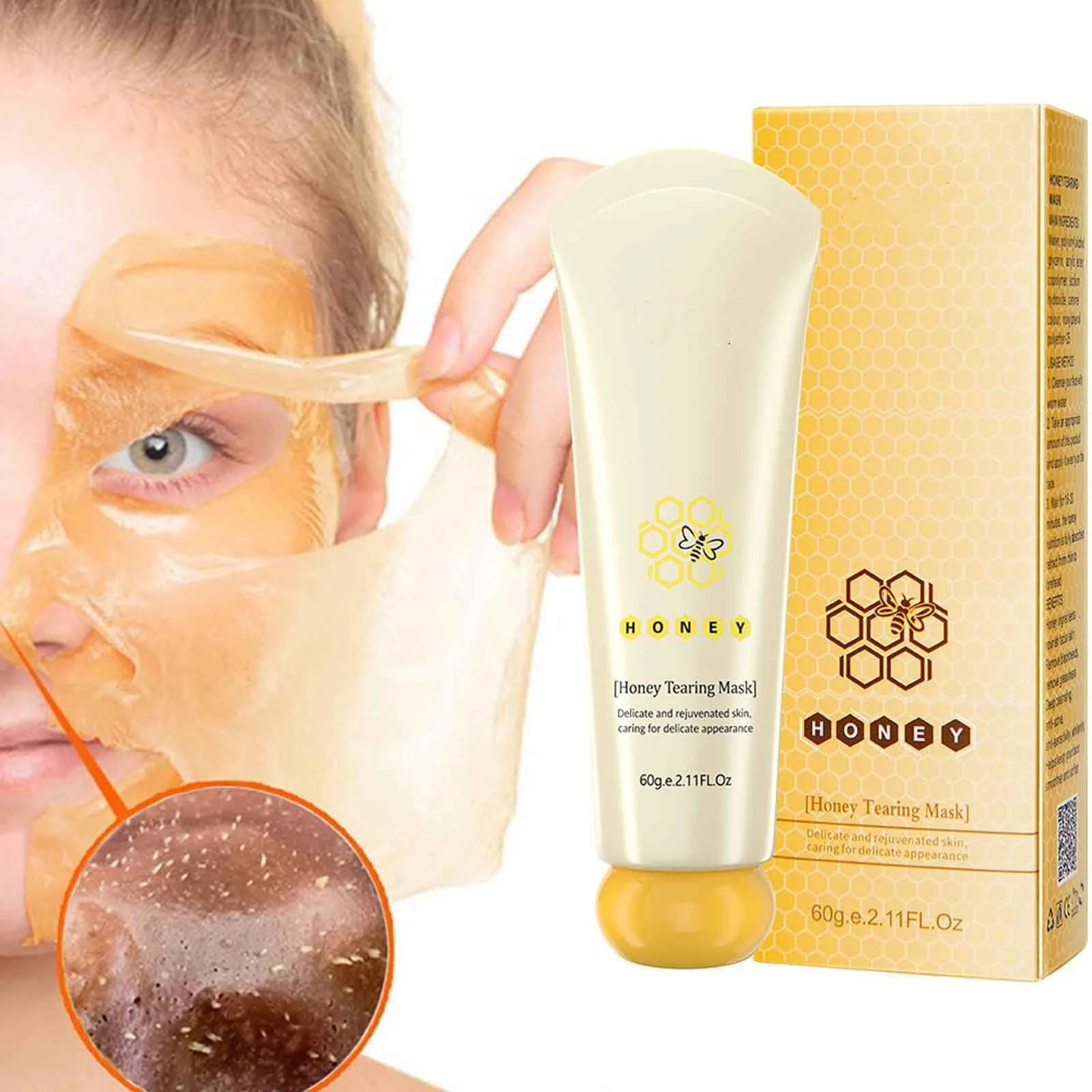 Маска-плівка Медова 2 шт Очищення шкіри від відмерлих клітин, фото №2