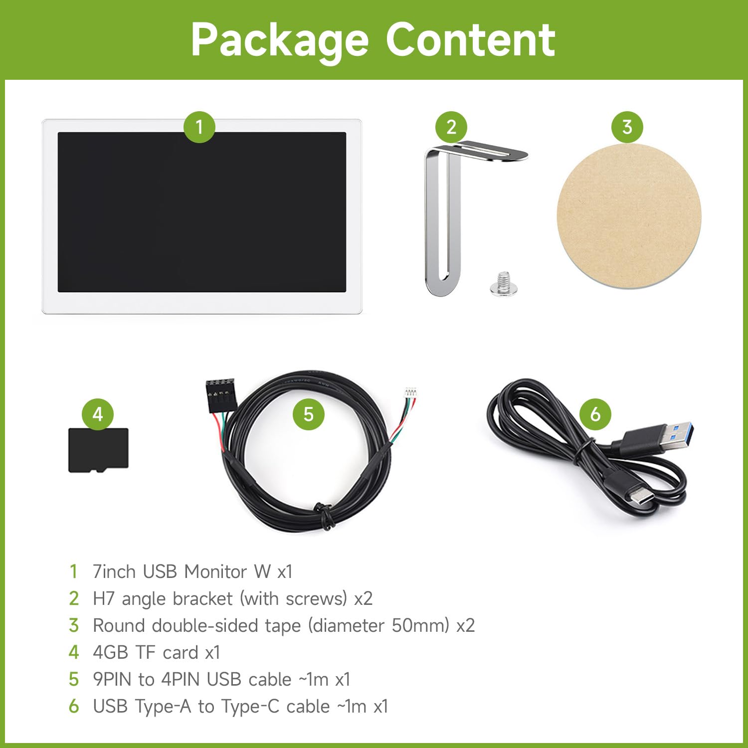 Монітор Waveshare 7 дюймів USB, фото №2