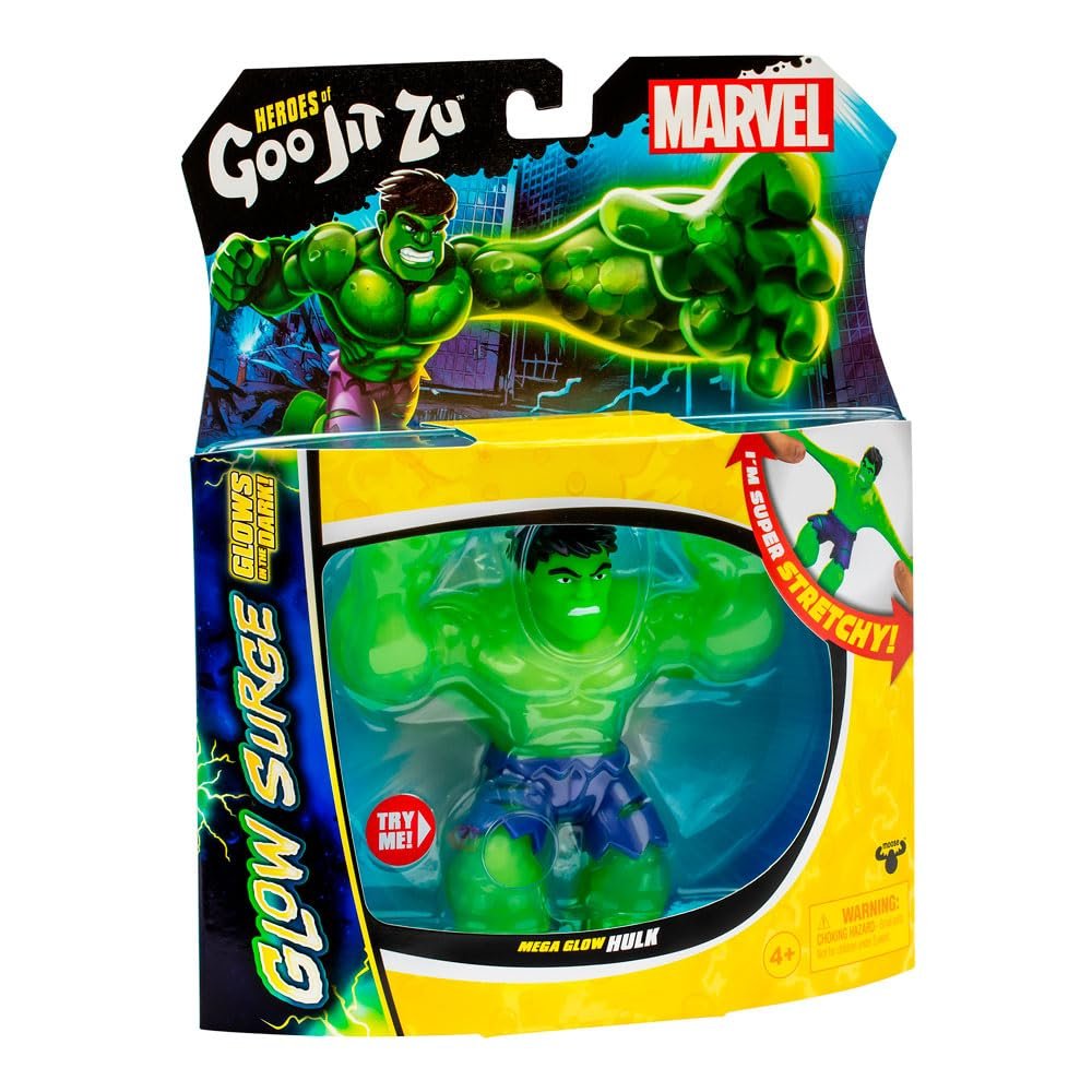 Фигурка Marvel Heroes of Goo Jit Zu Bandai Hulk Светящийся в темноте Разноцветный, фото №3