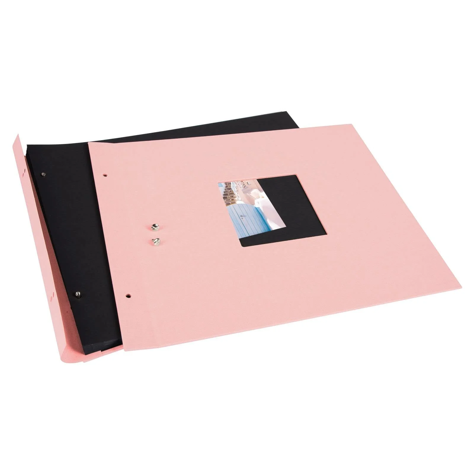 Альбом на винтах Bella Vista goldbuch С вырезом для фотографий 39 x 31 см, 40 страниц с защитными разделителями Расширяемый Лен, Серый, 28, розовый, 39 x 31 см, фото №6 Альбом на винтах Bella Vista goldbuch С вырезом для фотографий 39 x 31 см, 40 страниц с защитными разделителями Расширяемый Лен, Серый, 28, розовый, 39 x 31 см, фото №6