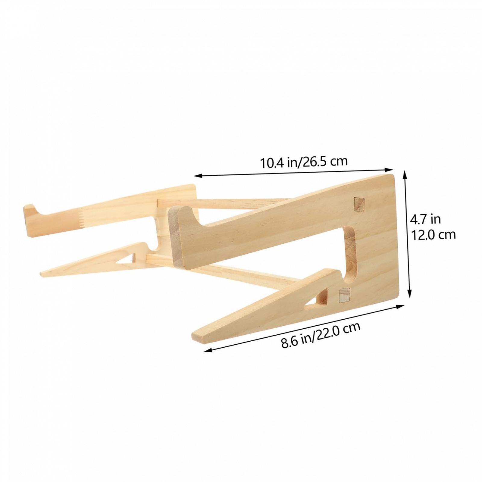 Підставка для ноутбука Sewroro, ергономічна, дерев'яна, портативна, для столу, фото №2