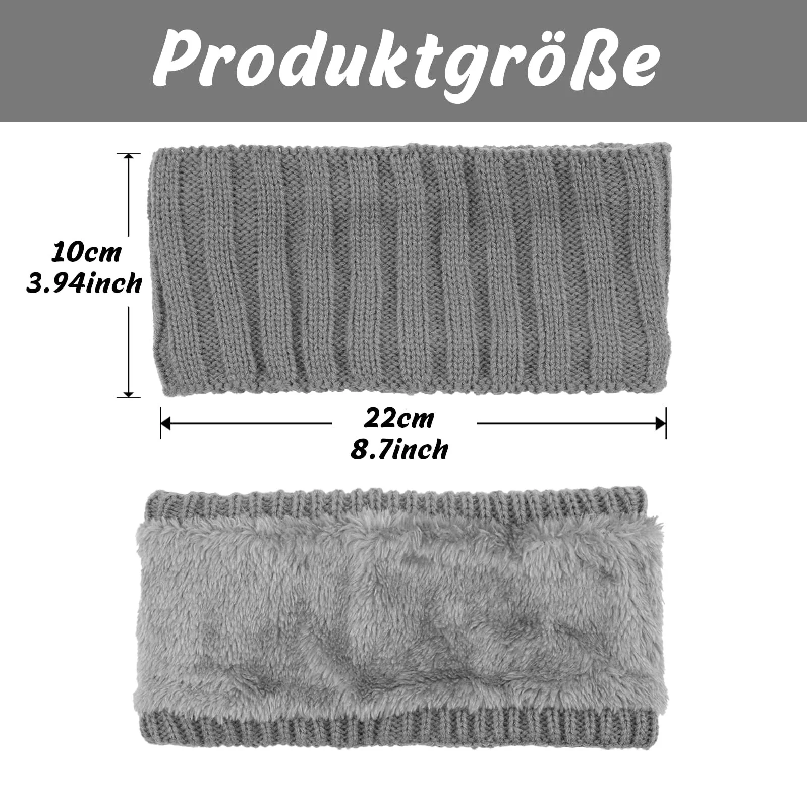 Набір із 3 зимових жіночих пов'язок на голову, фото №7