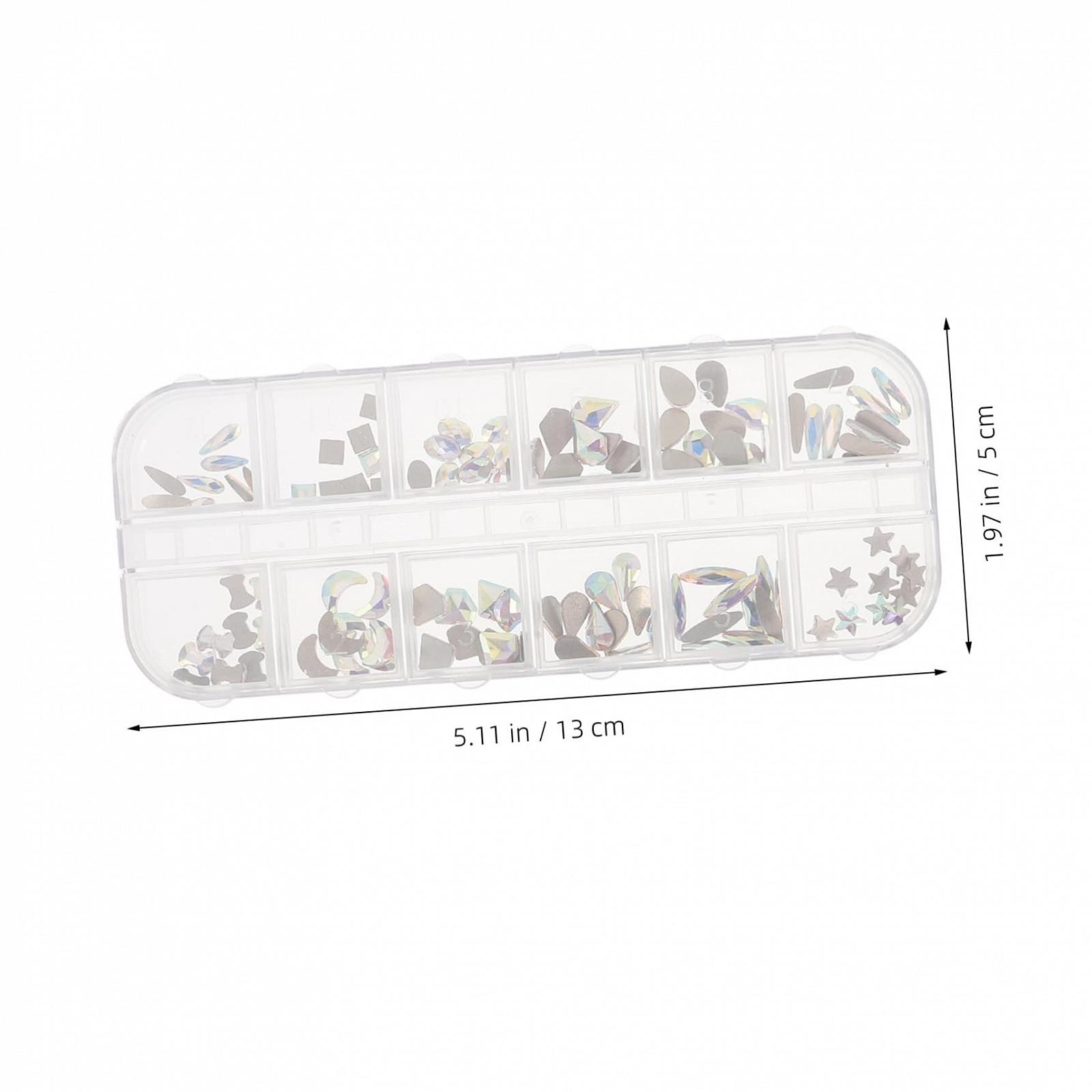 Набір страз для нігтів Lurrose 3D Flatback Кришталеві камені, фото №2