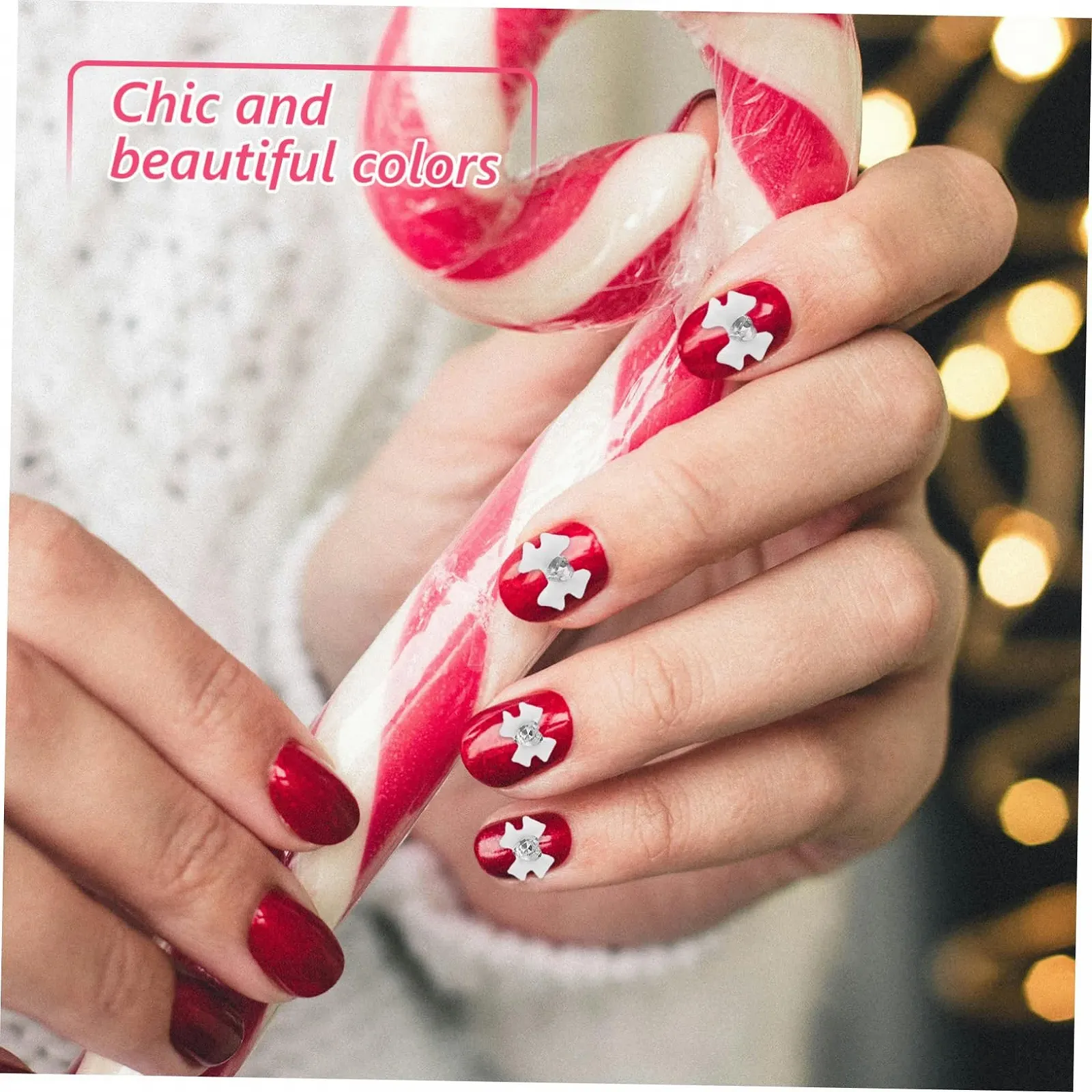 Прикраса для нігтів Ipetboom 40 аркушів Бантик Рожевий Манікюрні коштовності, фото №7