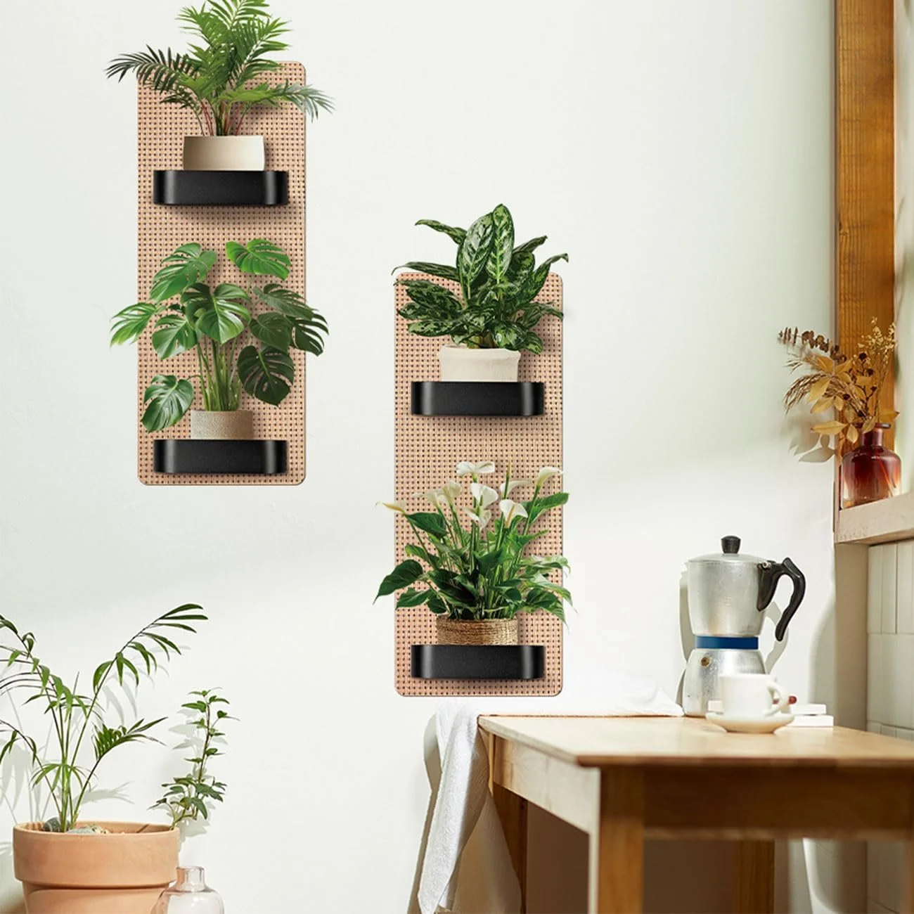 Наклейка на стіну Зелені рослини у горщиках, квіти, вази 3D 30 x 60 см 2 шт., фото №5 Наклейка на стіну Зелені рослини у горщиках, квіти, вази 3D 30 x 60 см 2 шт., фото №5