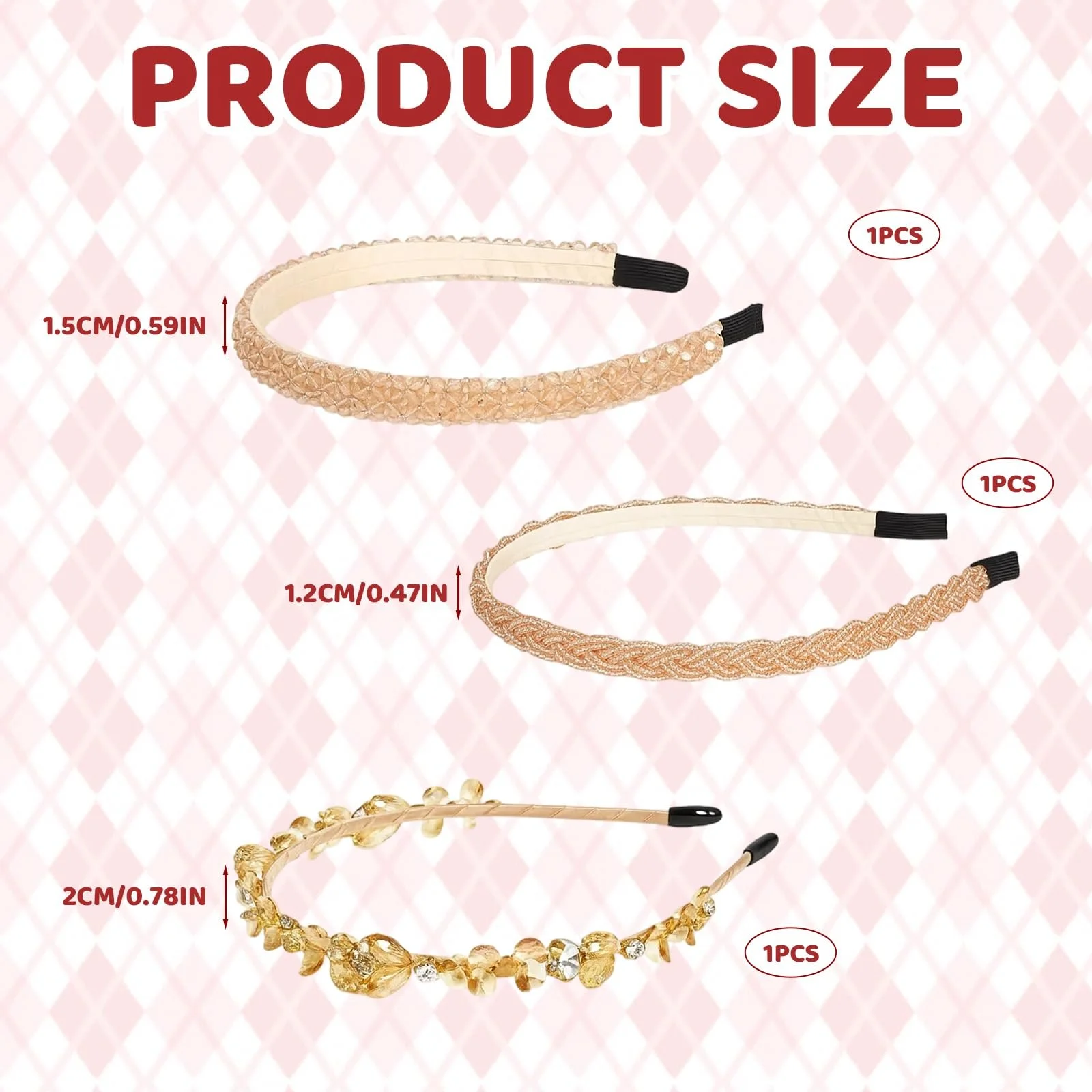 Жіночий обруч Набір з 3 шт., фото №2