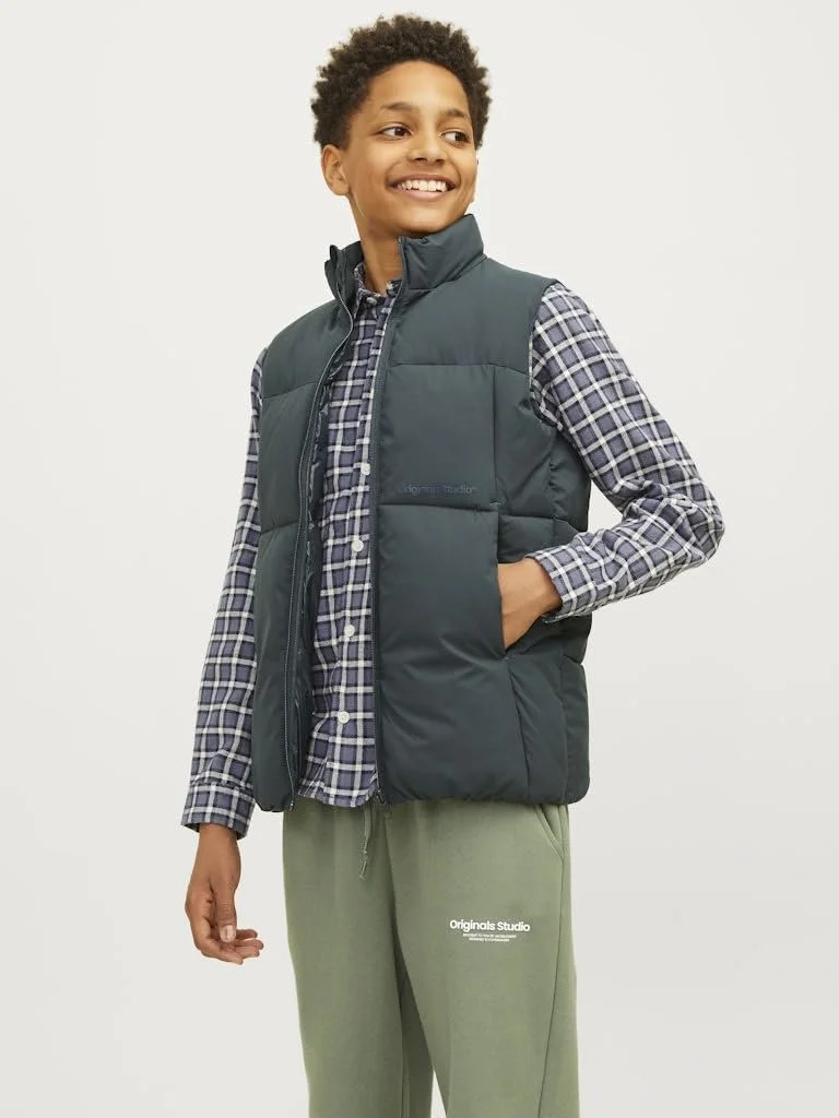 Жилет JACK&JONES JUNIOR для мальчиков, стеганый, фото №2 Жилет JACK&JONES JUNIOR для мальчиков, стеганый, фото №2