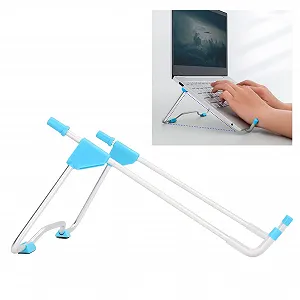 Підставка для ноутбука складна, регульована під різним кутом, трикутна, міцна з нековзною силіконовою основою - Фото 1