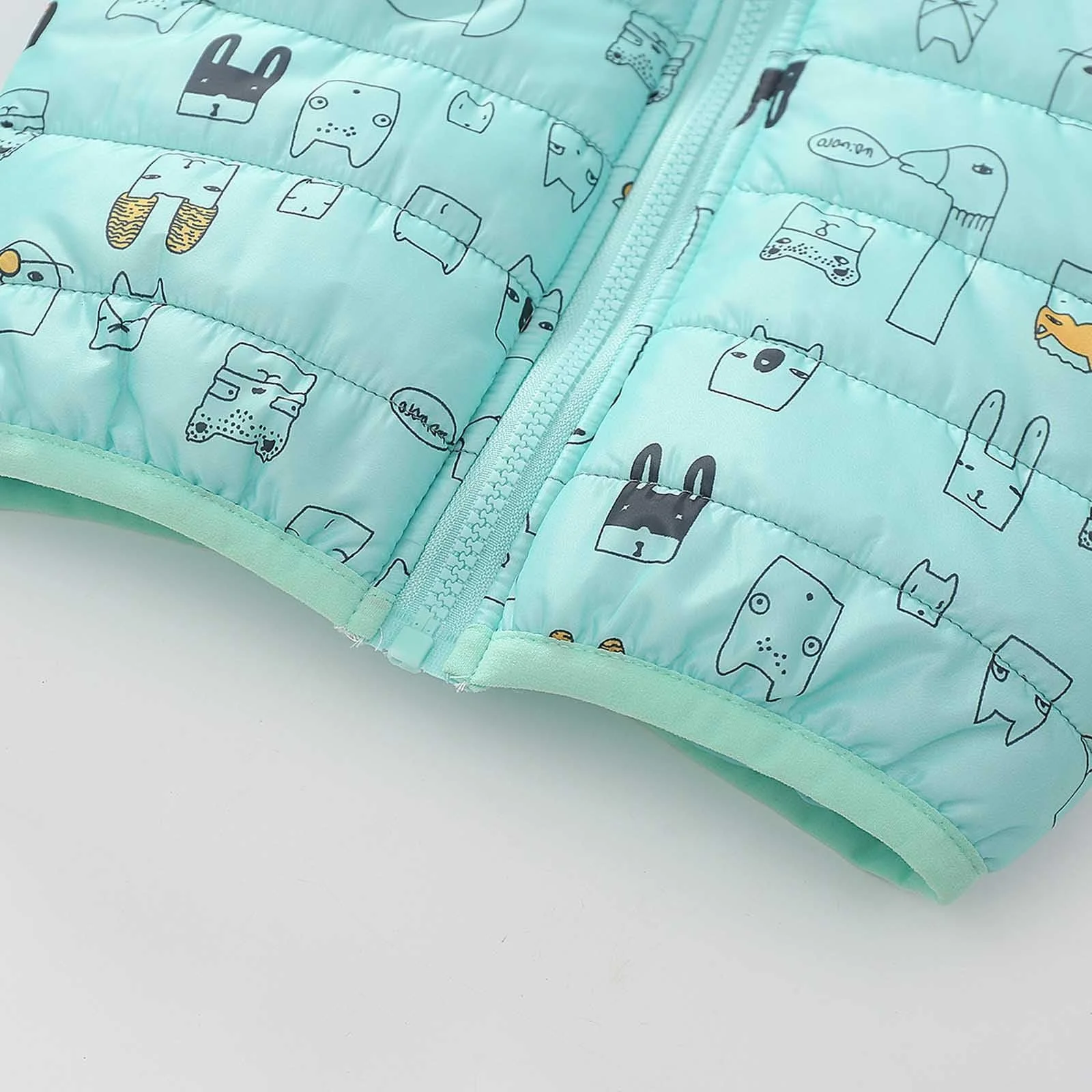 Дитяча зимова куртка стьобана для дівчинки, фото №4