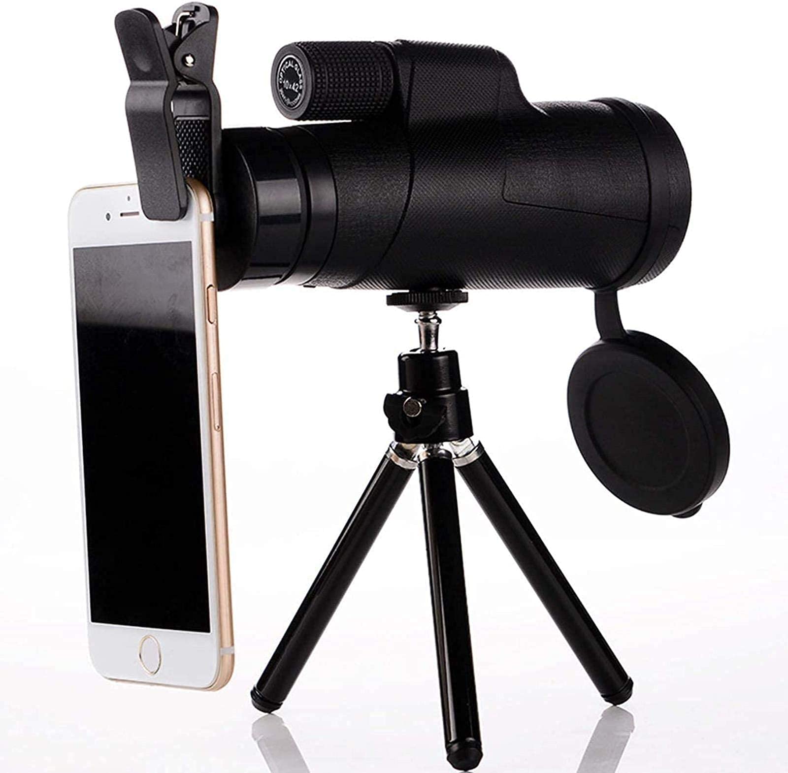 Monokular ROSG 12X50 Hd водонепроникне стійке до запотівання ударозахисне з об'єктивом Bak4 з тримачем для смартфона та штативом, фото №6