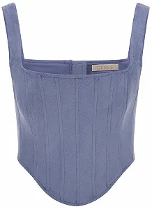 Женский корсетный топ GUESS JEANS / Сиренево-голубой / Размер S - Фото 1
