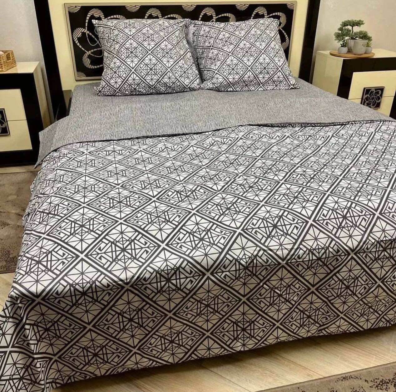 Постельное белье хлопковое Платинум Полутораспальное 150 x 220 Бязь Серая 70 х 70, фото №6 Постельное белье хлопковое Платинум Полутораспальное 150 x 220 Бязь Серая 70 х 70, фото №6