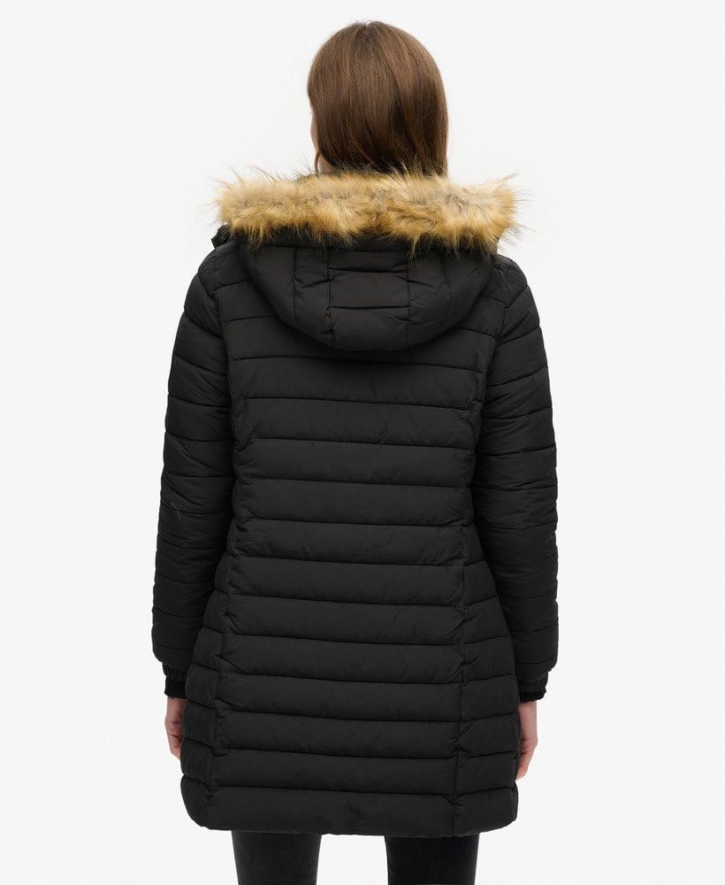 Куртка-пуховик Superdry Fuji женская с капюшоном, средней длины, фото №5