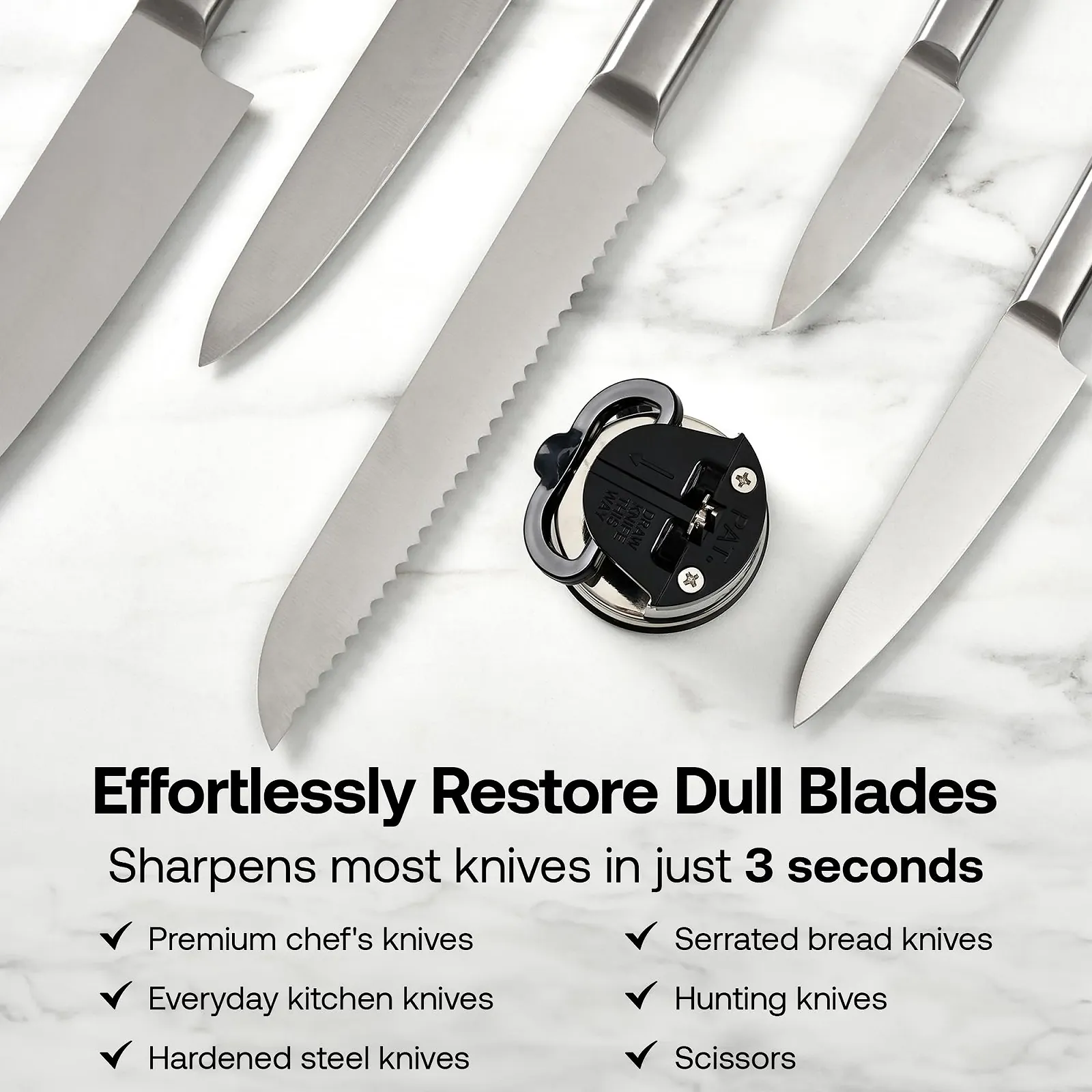 Точилка для ножей AnySharp Pro Металлическая с присоской PowerGrip, фото №6