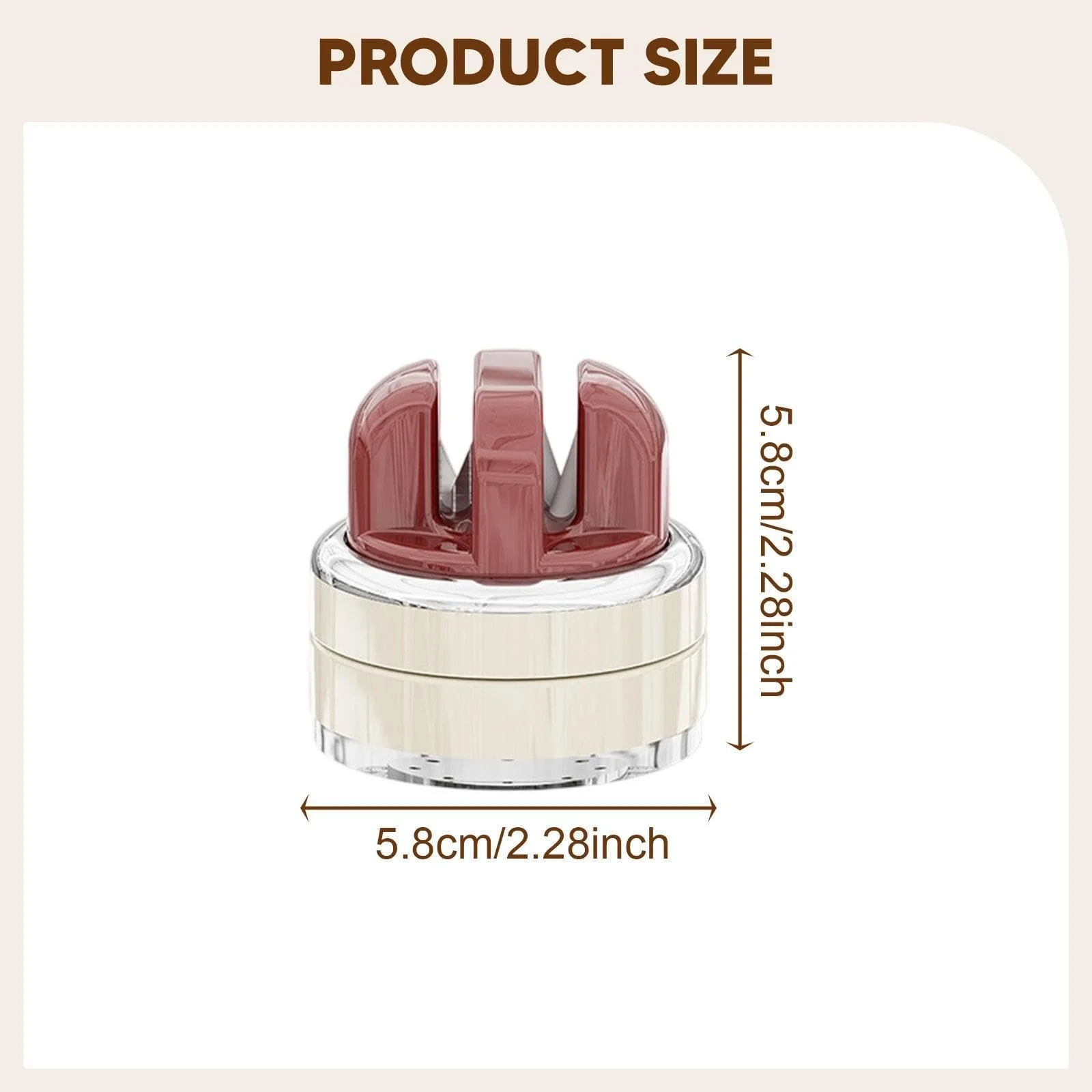 Точило для ножів Ручне на присосці Компактне Вольфрамова сталь Червоне, фото №7