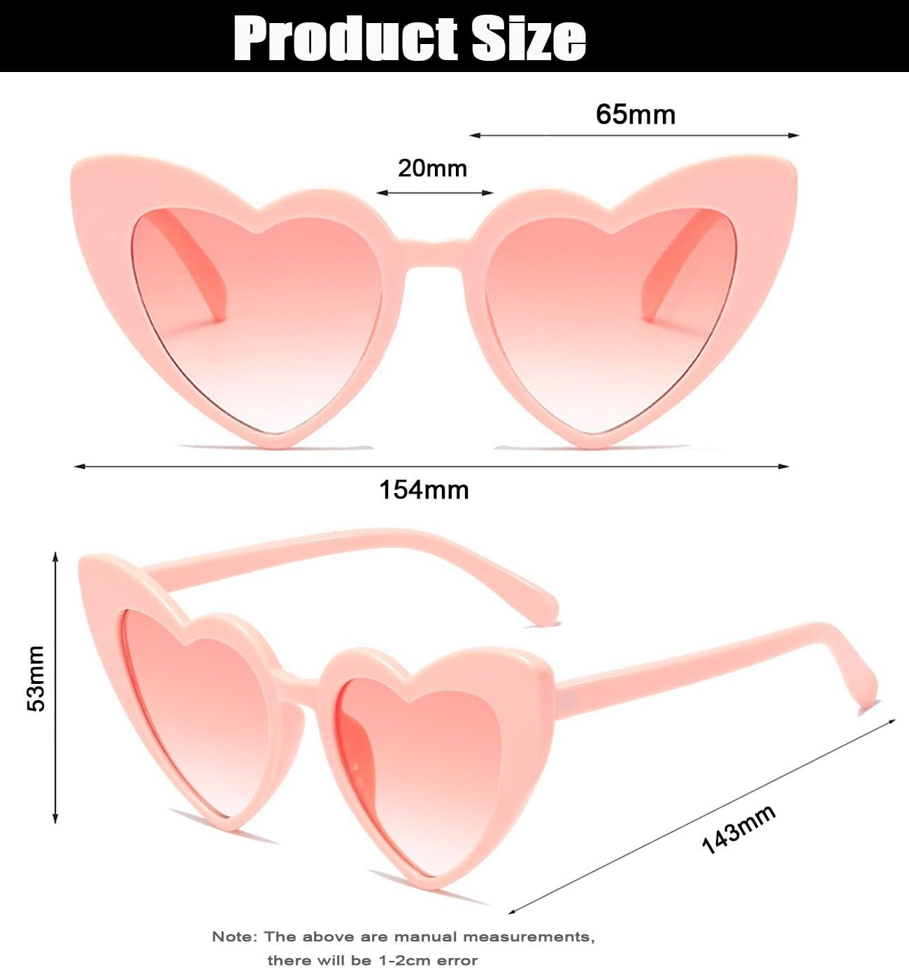 Солнцезащитные очки в форме сердца kiimiipa, 10 штук, фото №4