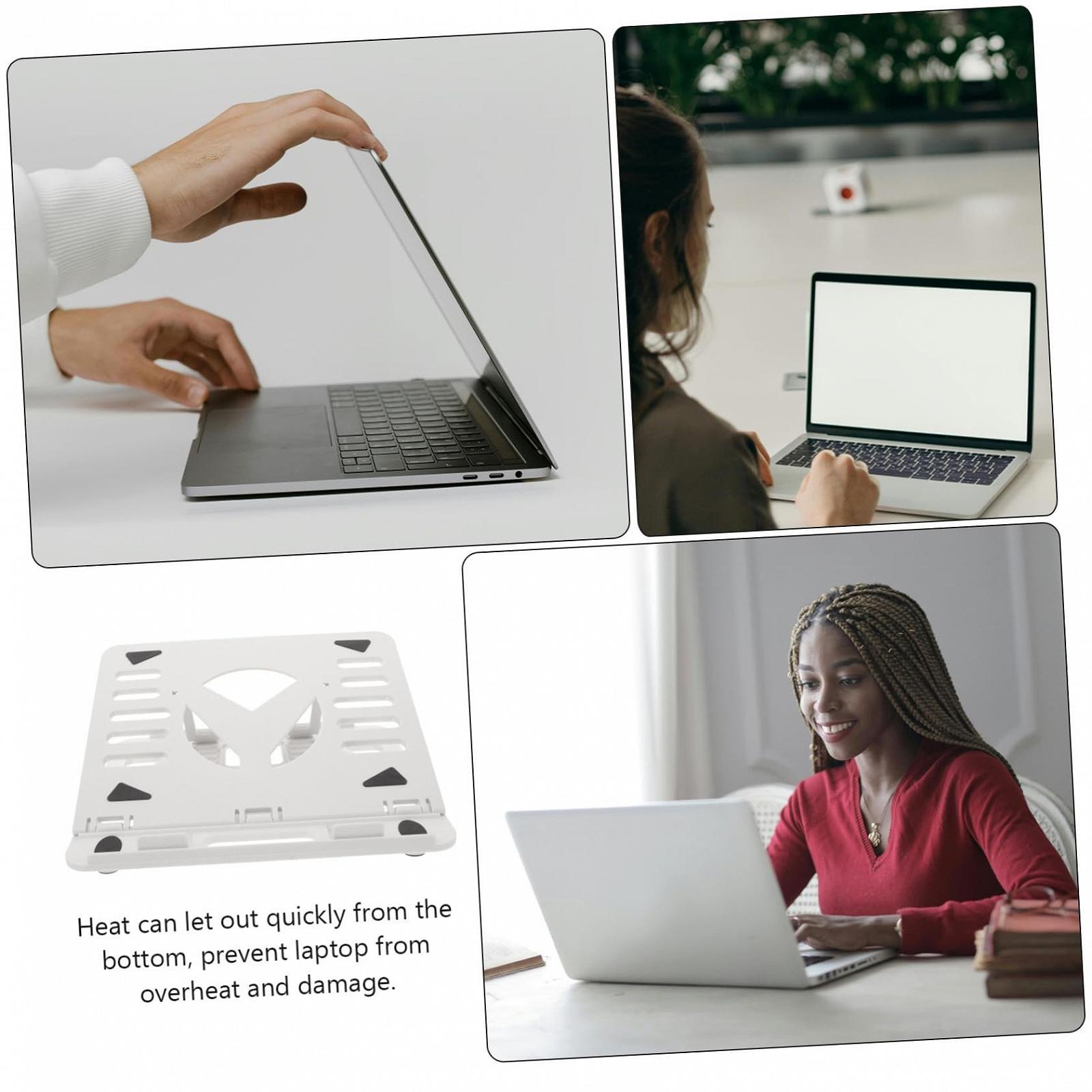 Підставка для ноутбука Veemoon Складна Регульована по висоті з функцією охолодження Білий, фото №6