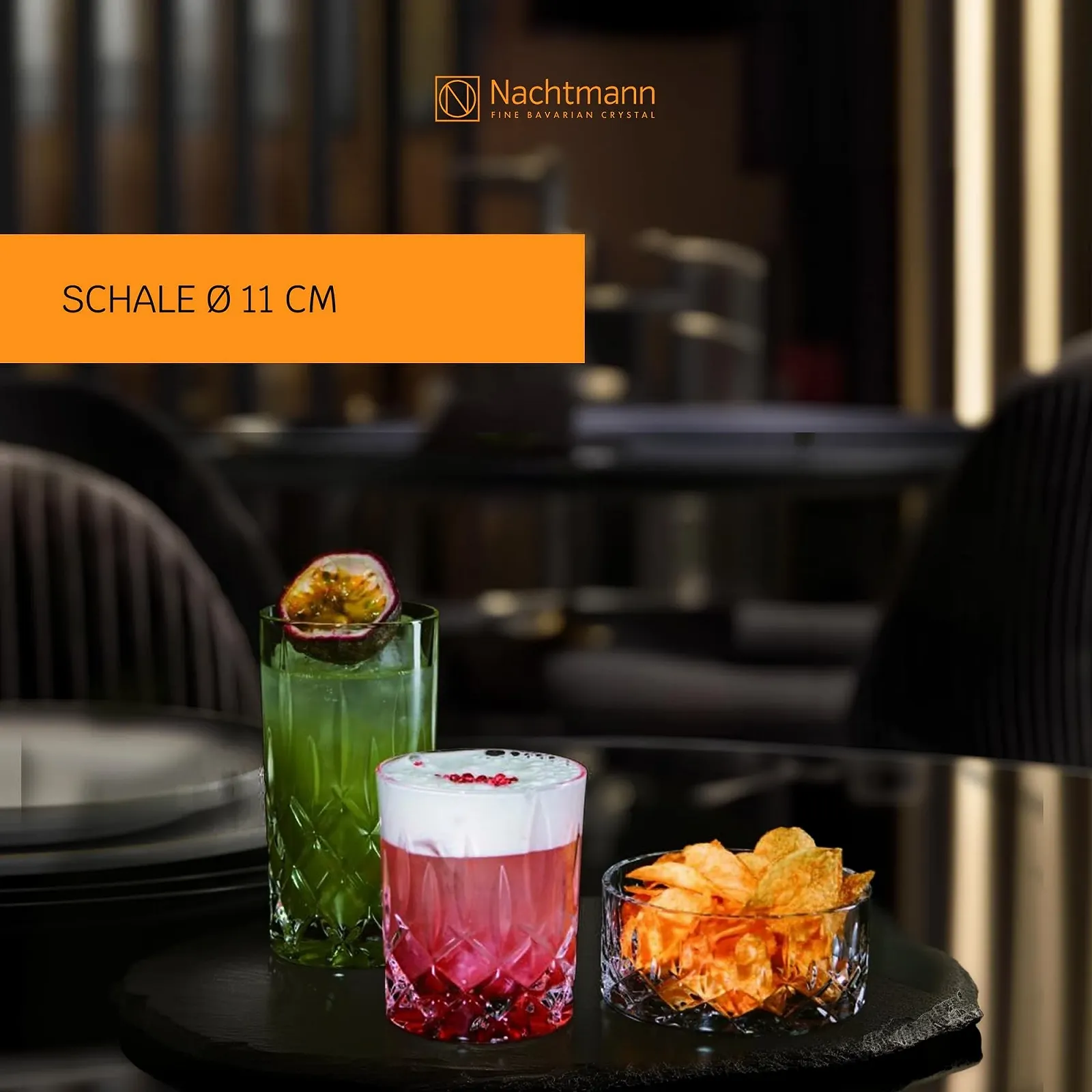 Миска Nachtmann Noblesse 96060 Набор из 2 штук 11 см Диаметр Хрустальное стекло Прозрачная, фото №2