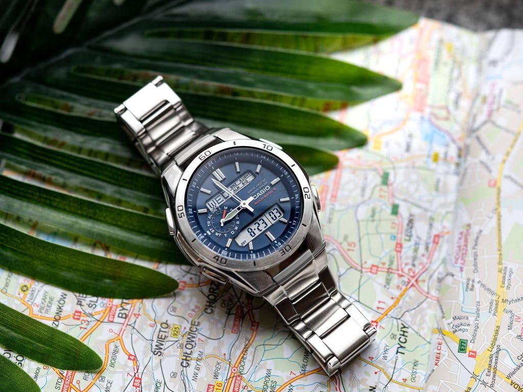 Годинник Casio Wave Ceptor Чоловічий Сонячний та Радіокерований Міцний Корпус та Браслет з Нержавіючої Сталі, фото №5