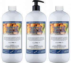 Гель для душу Claudius Green Tea & Mandarin 1 л набір із 3 шт. з дозатором - Фото 1