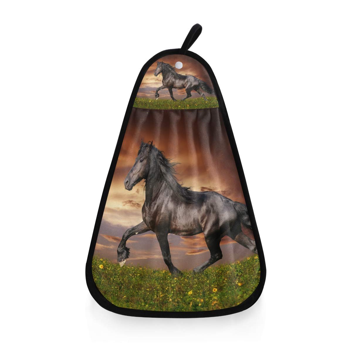 Рушник Animal Black Horse поглинаючий швидкосохнучий Black, фото №1