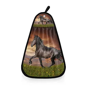 Полотенце Animal Black Horse впитывающее быстросохнущее Black - Фото 1