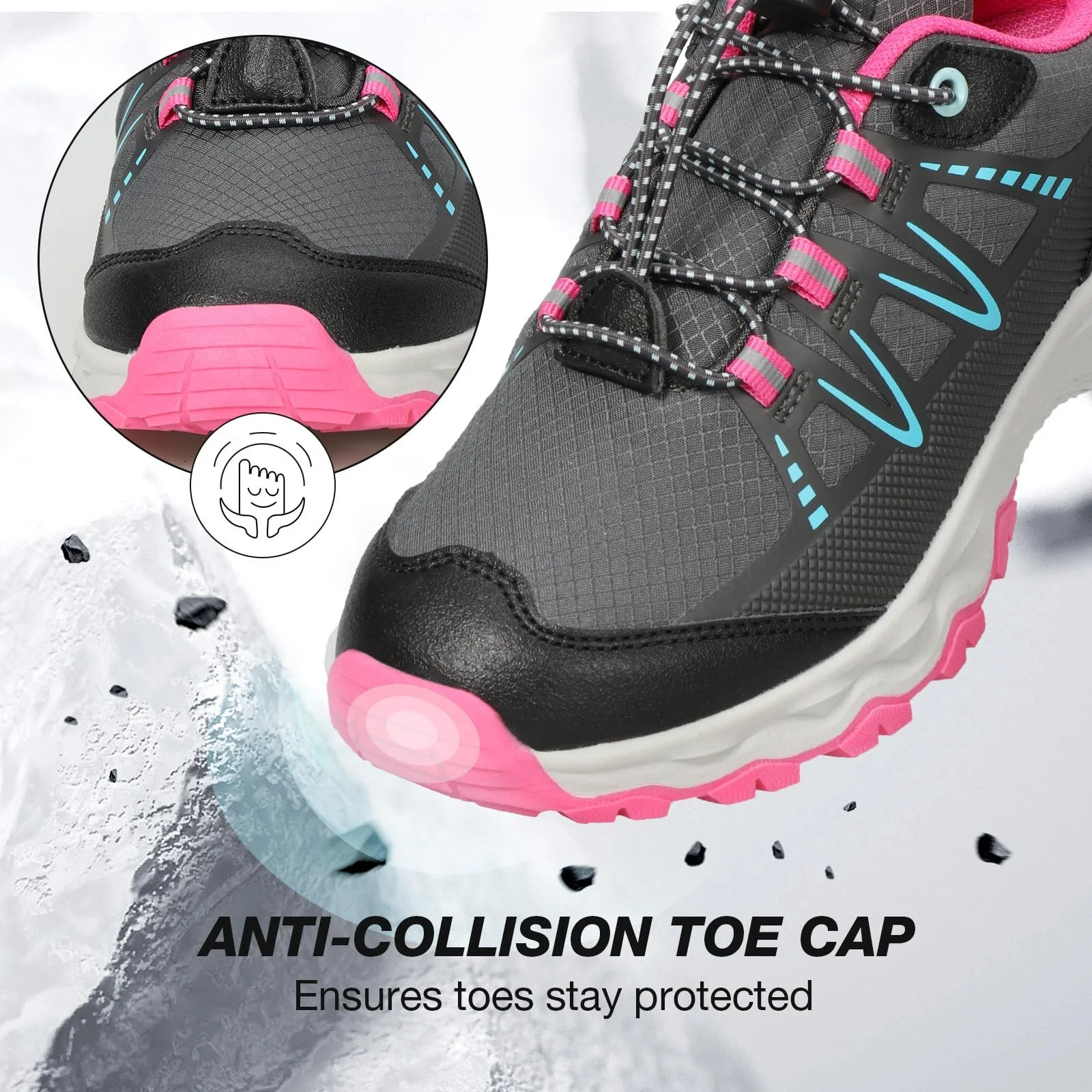 Детские унисекс кроссовки и девочек, нескользящие, дышащие, низкие, для хайкинга, бега по дороге и бездорожью, размер 30-38, фото №6