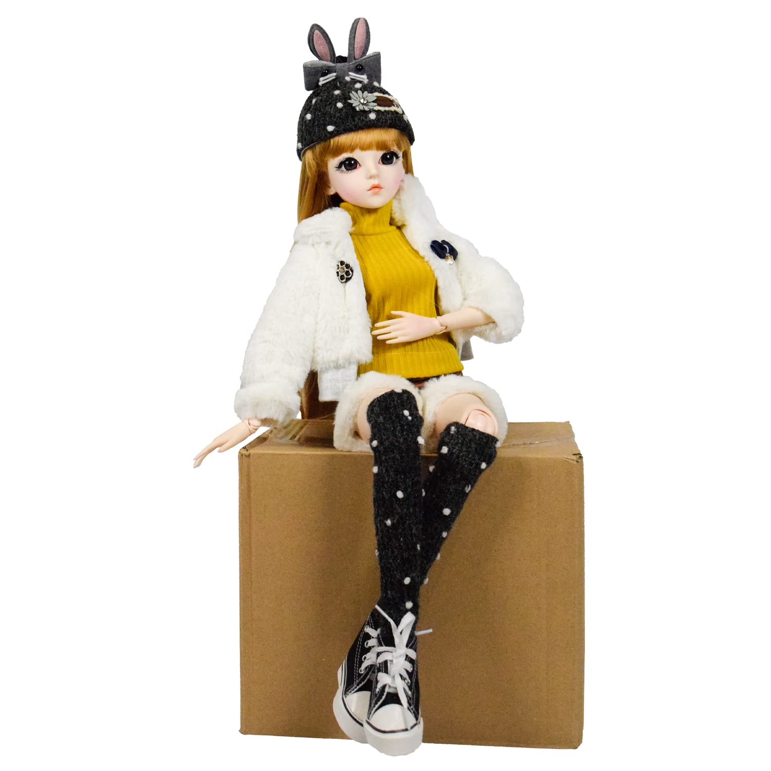Кукла EVA BJD 1/3 Ball Mechanical Jointed Doll Full Set Clothes 24 дюйма (Rebecca), фото №2