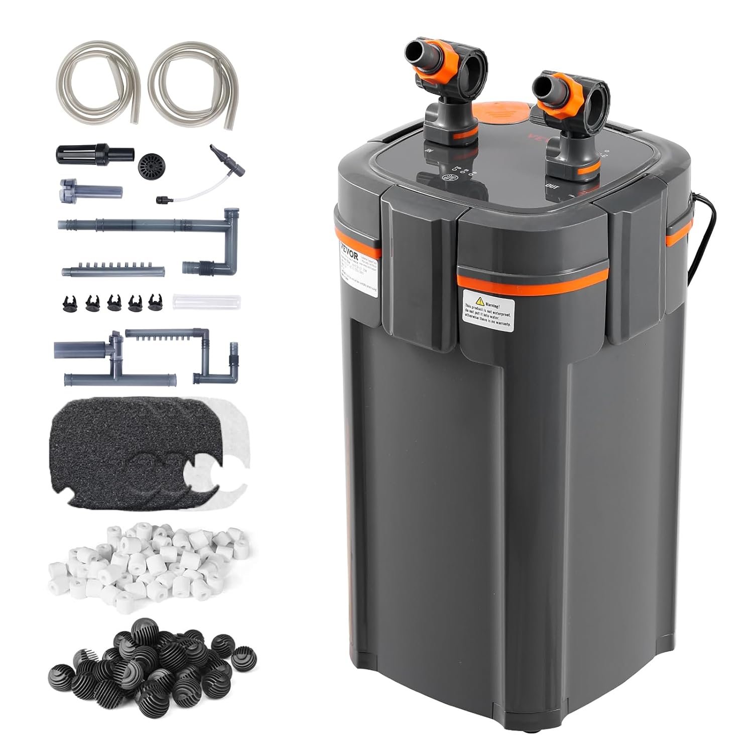 Акваріумний фільтр Vevor AQ-905F-UV Сірий, фото №1