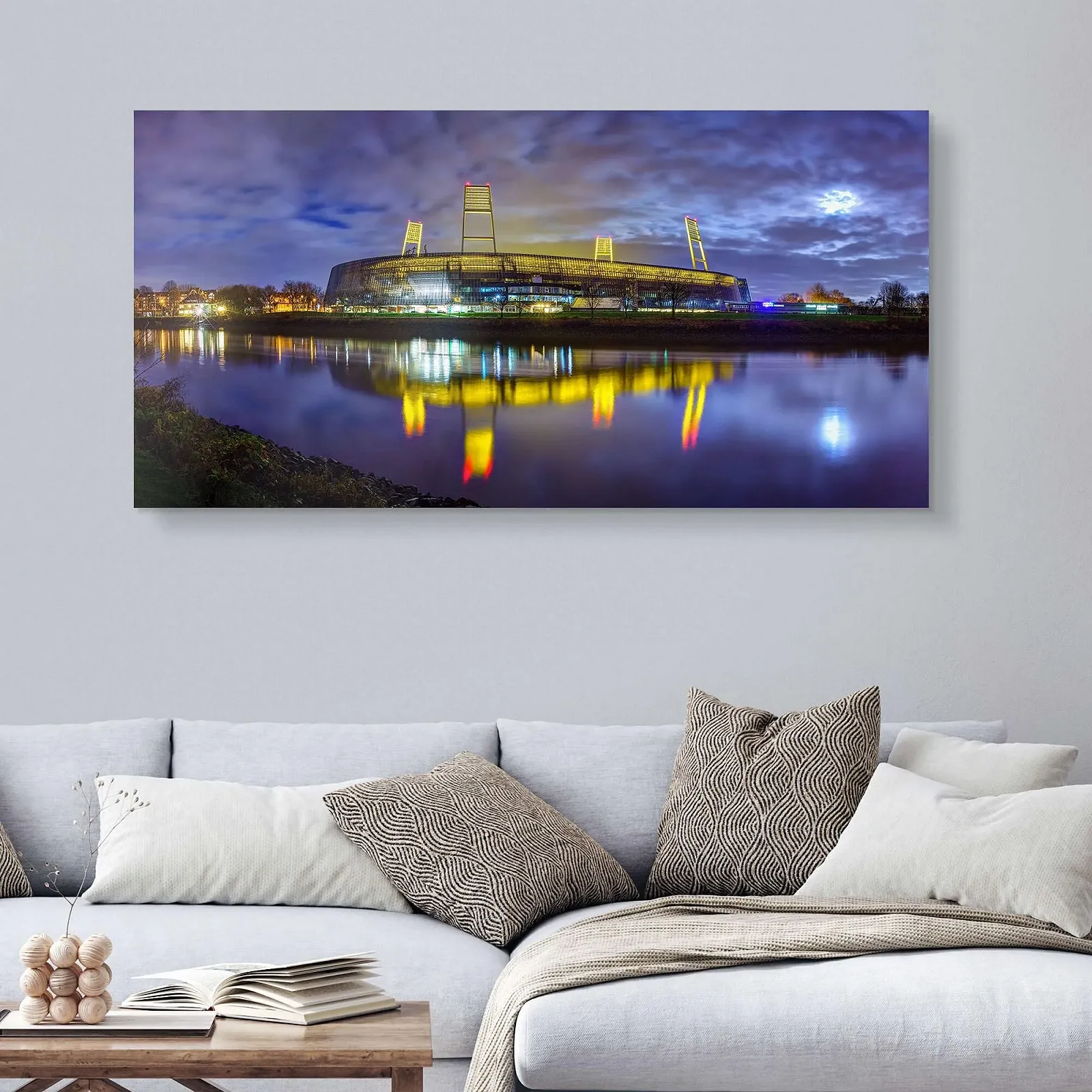 Картина на акриловому склі Posterlounge Bremer Stadium in Moonlight Tanja Arnold Photography 40 x 20 см, фото №4