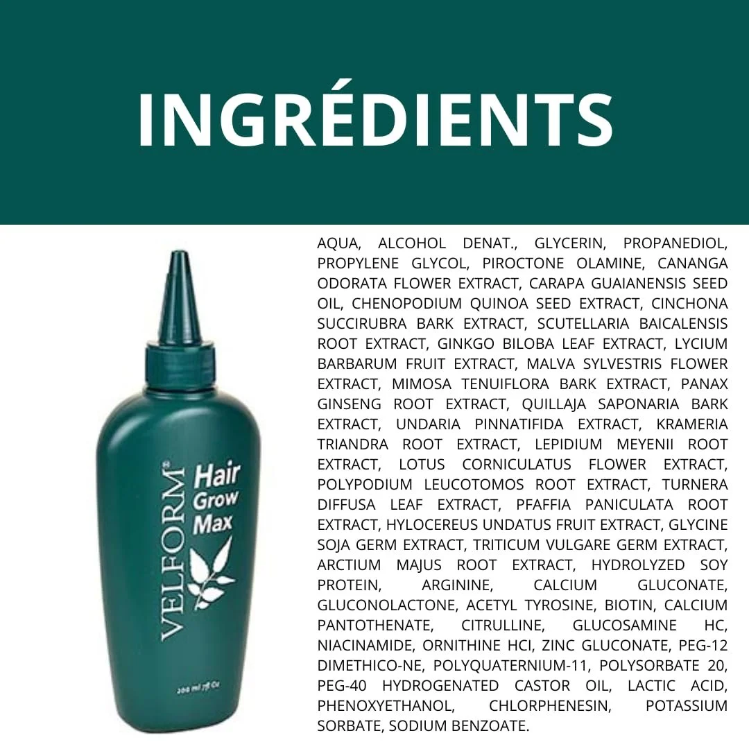 Лосьйон Velform Hair Grow Max для стимуляції росту волосся, 1 флакон 200 мл, фото №8 Лосьйон Velform Hair Grow Max для стимуляції росту волосся, 1 флакон 200 мл, фото №8