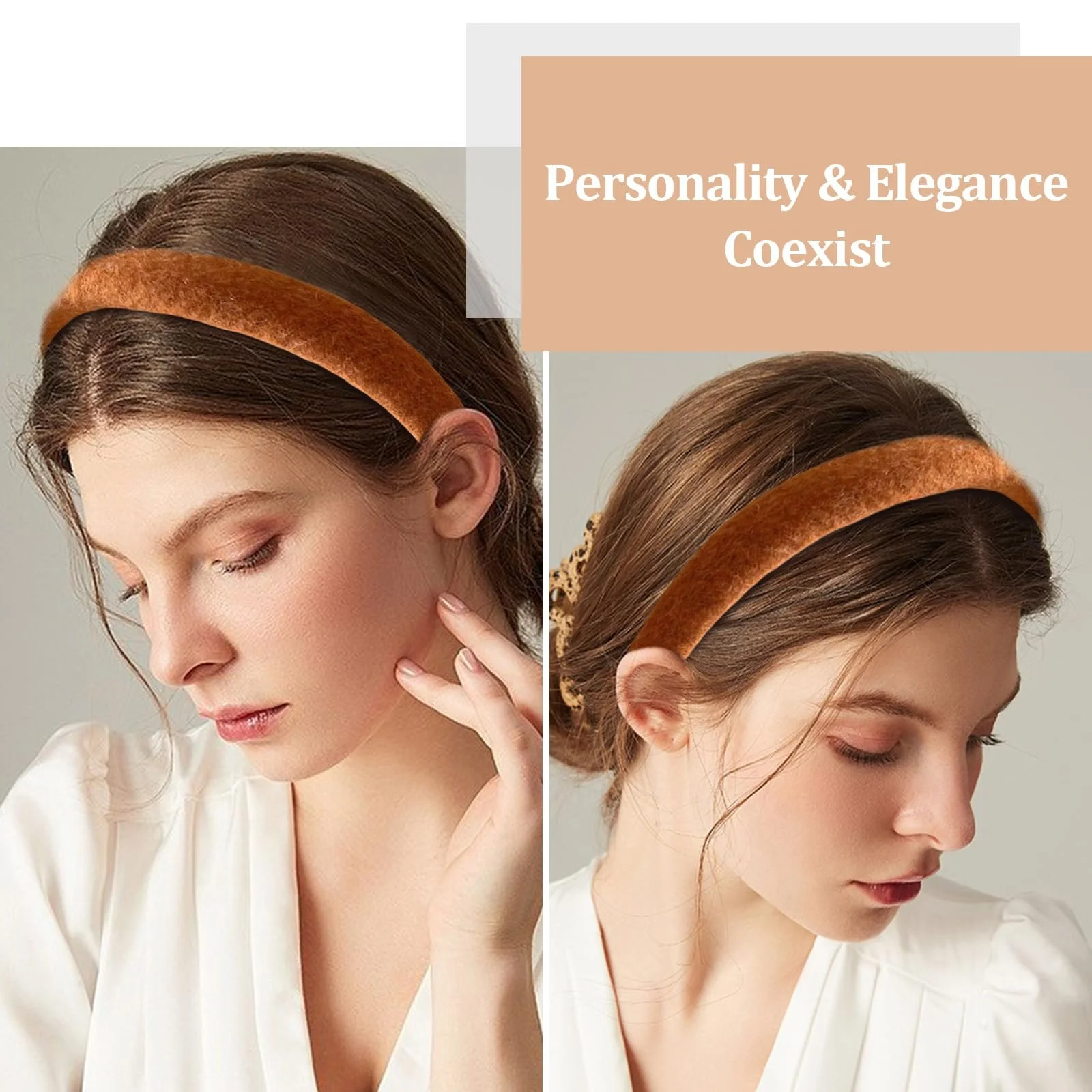 Набір із 3 модних жіночих обручів з вовняного фетру, фото №6 Набір із 3 модних жіночих обручів з вовняного фетру, фото №6