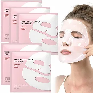 Маска VEROA Набір з 5 органічних масок з колагеном для посилення пружності шкіри - Фото 1