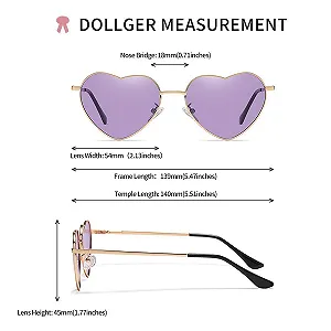 Сонцезахисні окуляри Серце Dollger Жіночі Поляризовані Форма Серце Металева оправа UV400 synthetic.ua - Фото 1