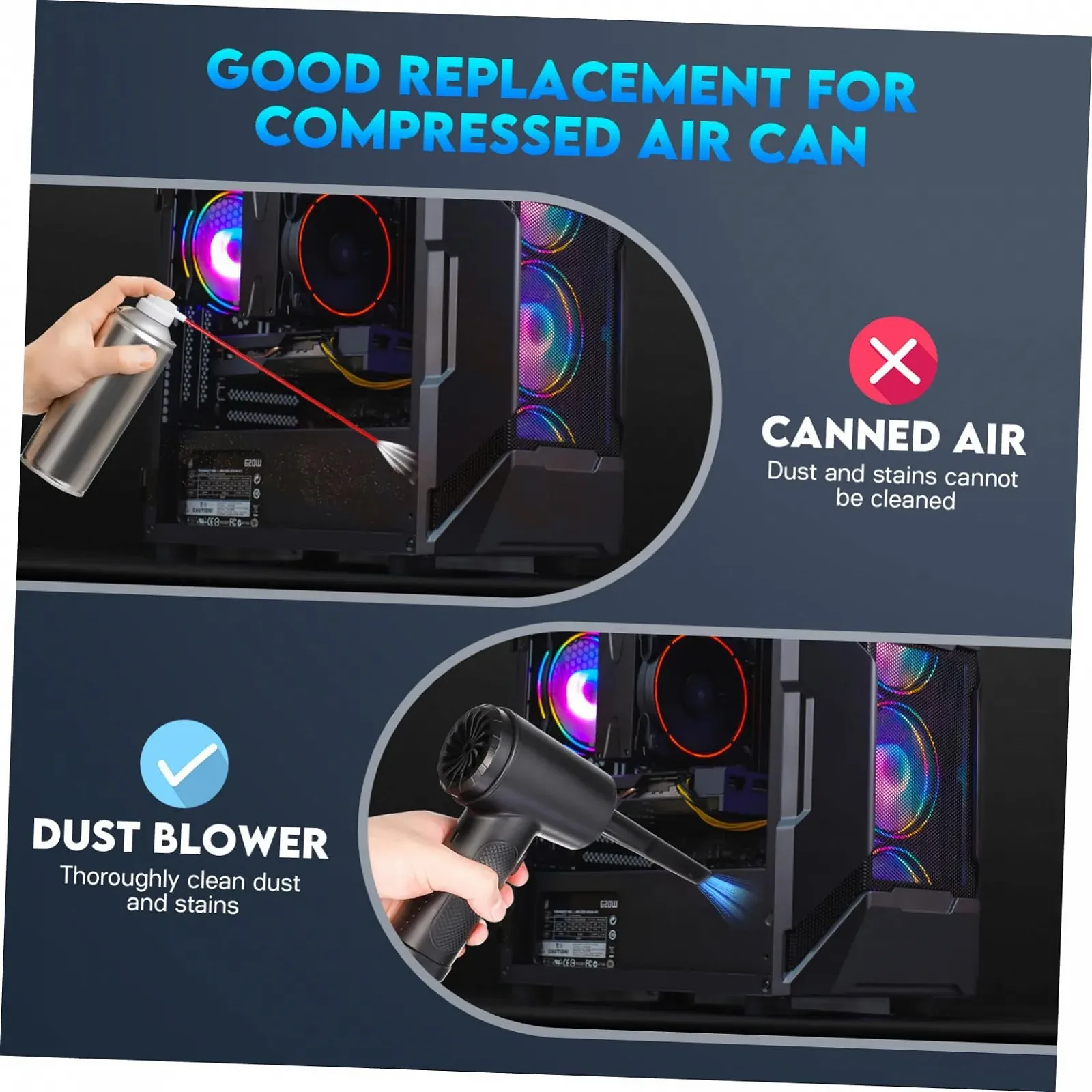 Аккумуляторный ручной пылесос Veemoon Portable Powerful для авто и дома, фото №5