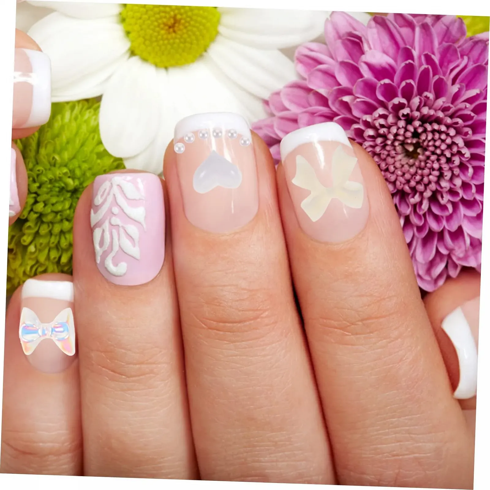 Діаманти для нігтів Чорні 3D прикраси для манікюру, фото №6