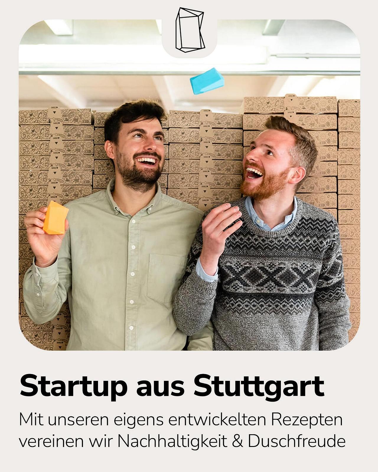 Твердый гель для душа и шампунь 2-в-1 Duschbrocken Toni Zitroni лимонный веганский стартовый набор, фото №7