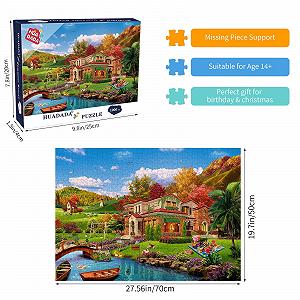 Пазл Impossible Puzzle Romantic Holiday Homes 1000 деталей 14+ Різнокольоровий synthetic.ua - Фото 1