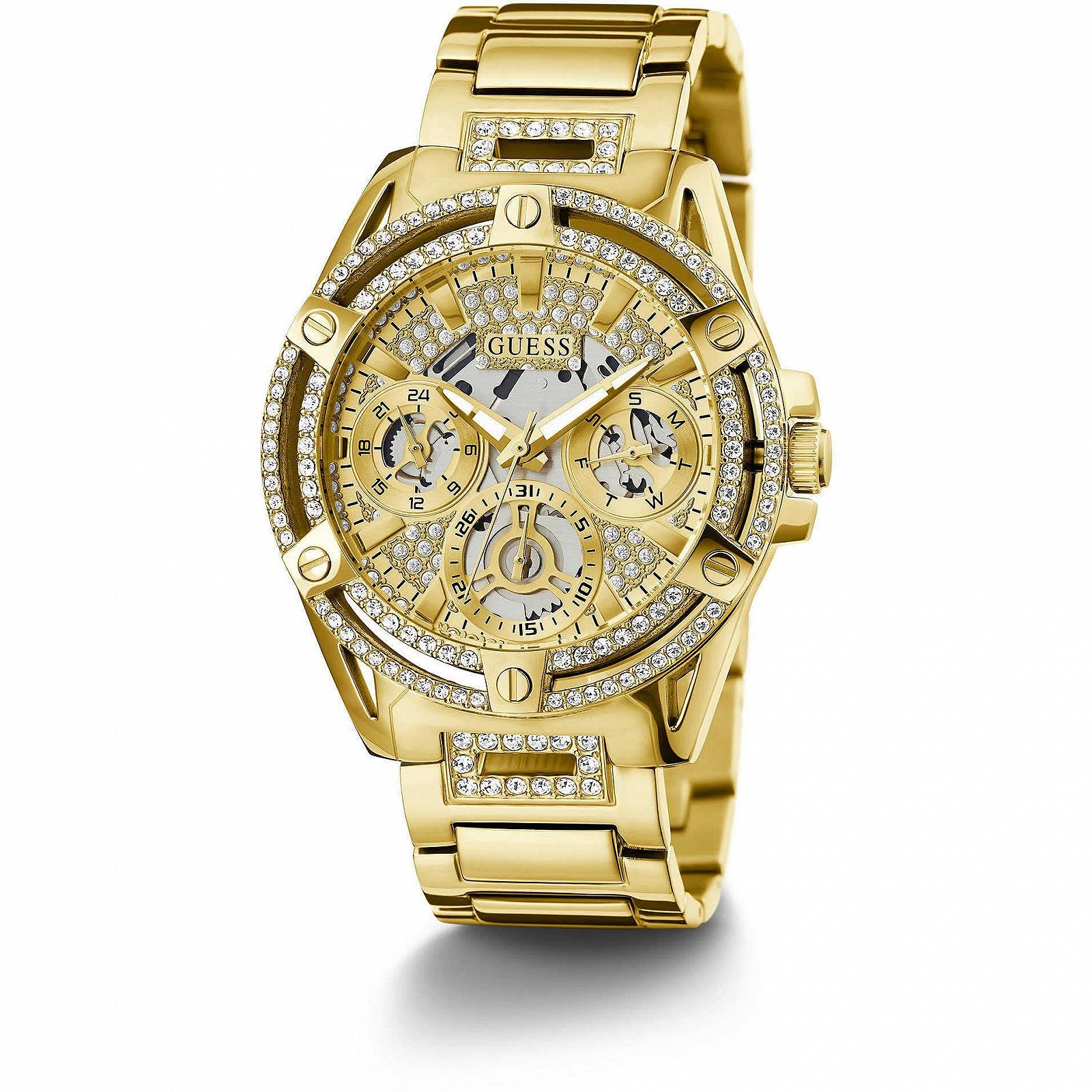 Жіночий годинник Guess Gold-Tone Crystal Multifunction, фото №5
