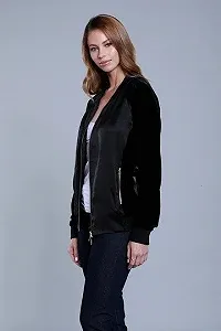 Жіноча куртка бомбер MAVI Velvet Bomber Jacket Black - L synthetic.ua - Фото 1